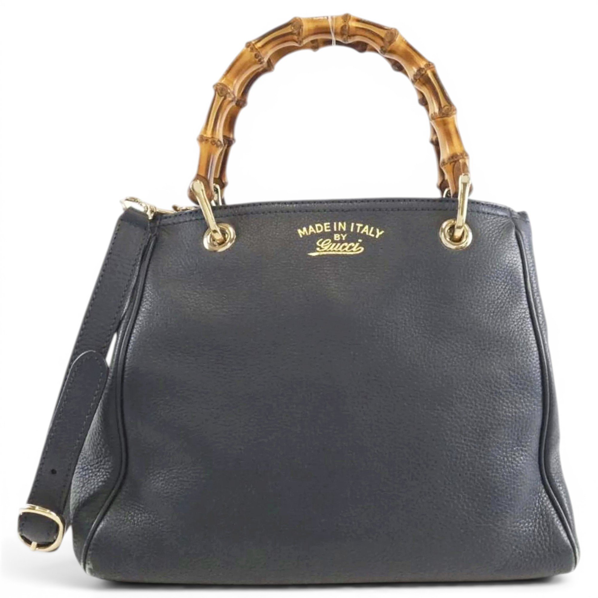 Bamboo leather handbag