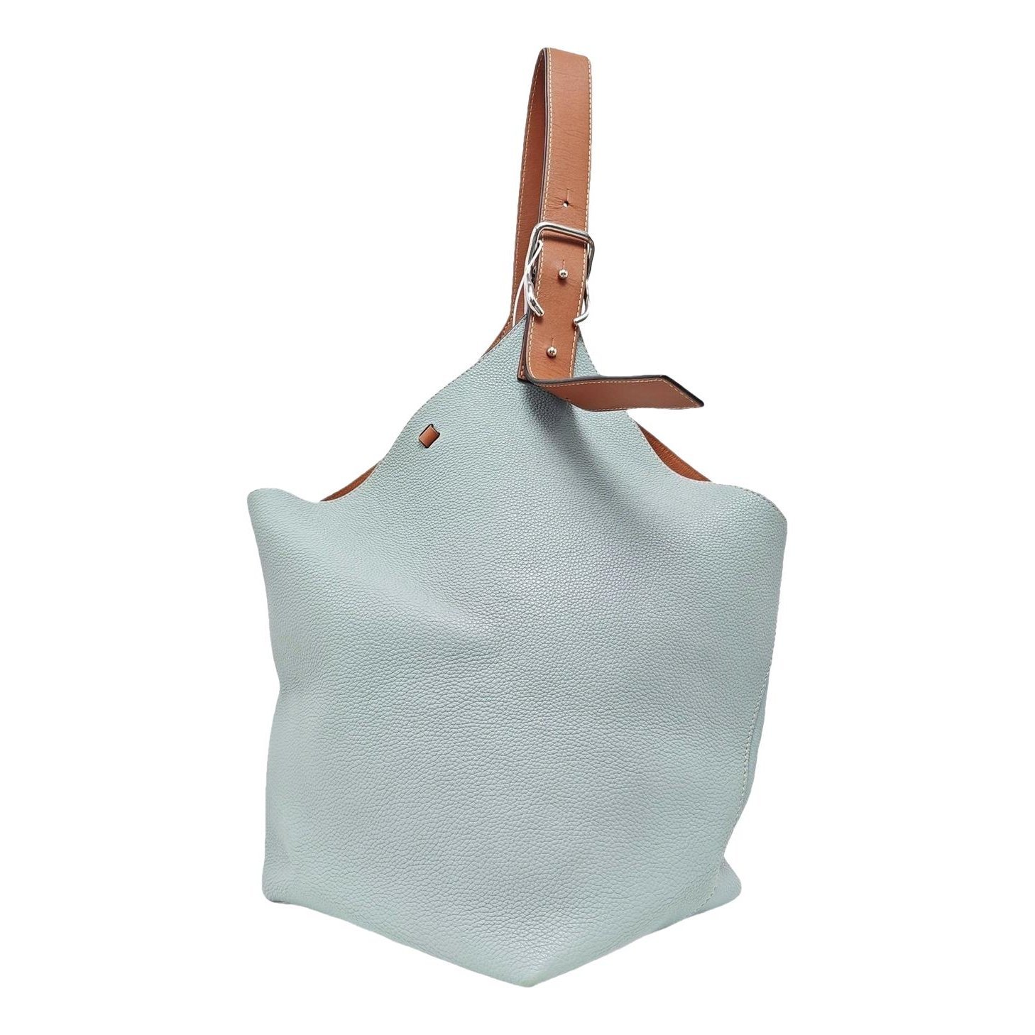 Balloon leather handbag