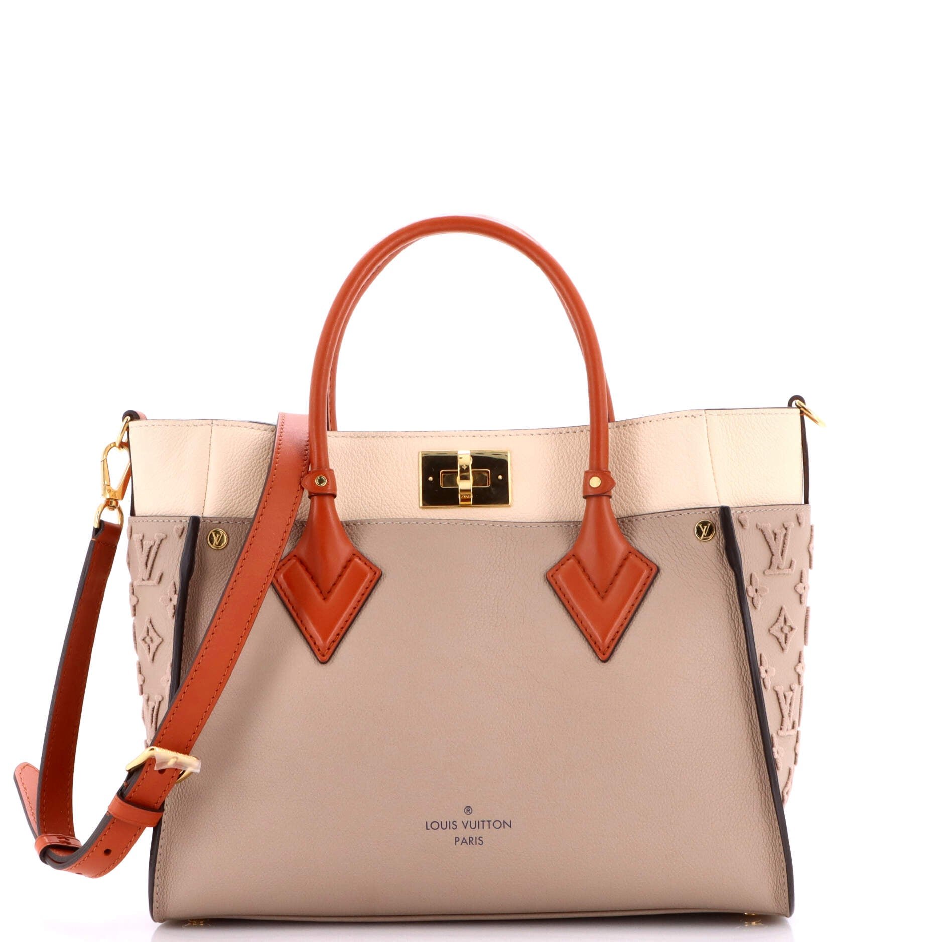 On My Side Tote Monogram Tuffetage Leather MM