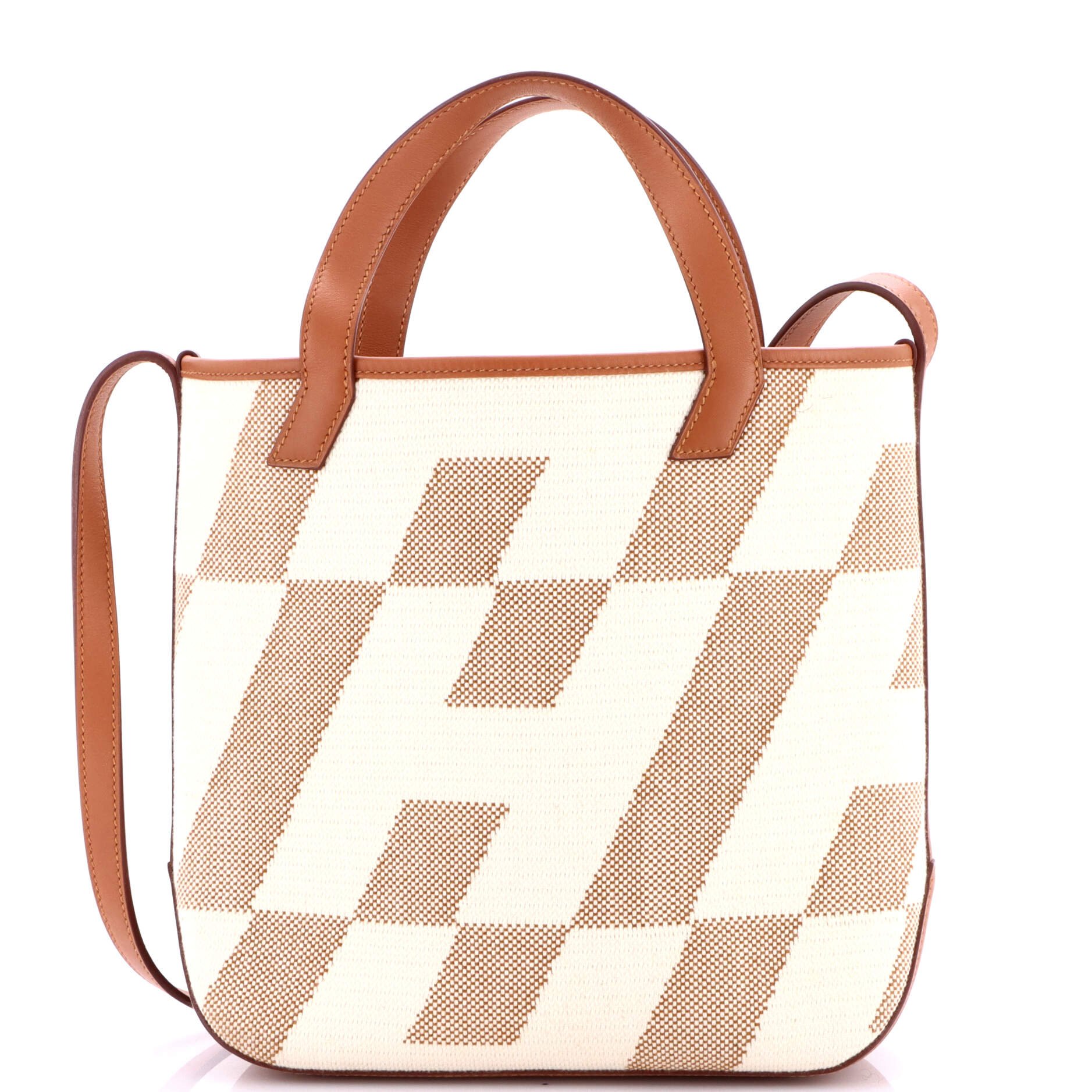 Hermes Cabas H en Biais Tote Canvas with Leather 27