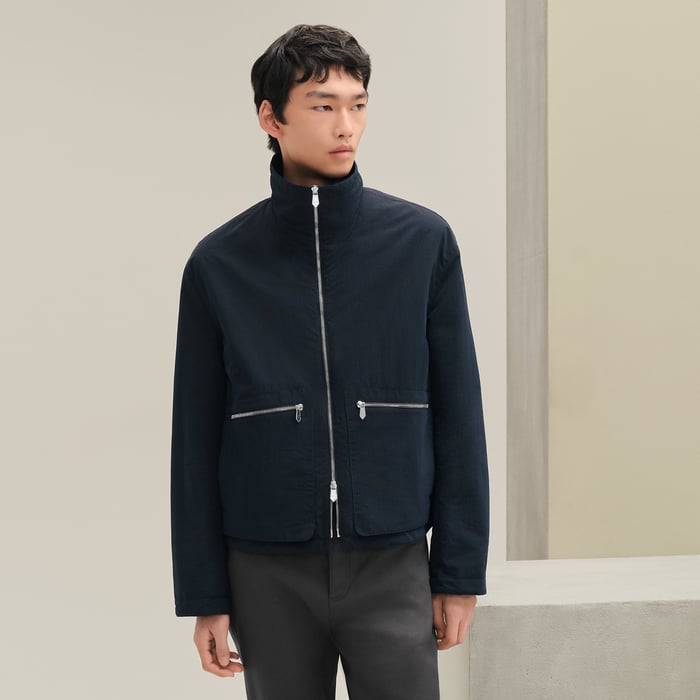 Marine Jacket With Removable Hood