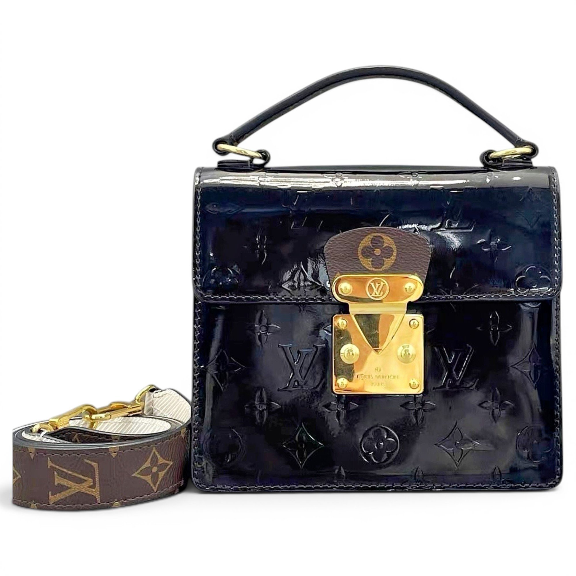 Spring street patent leather handbag