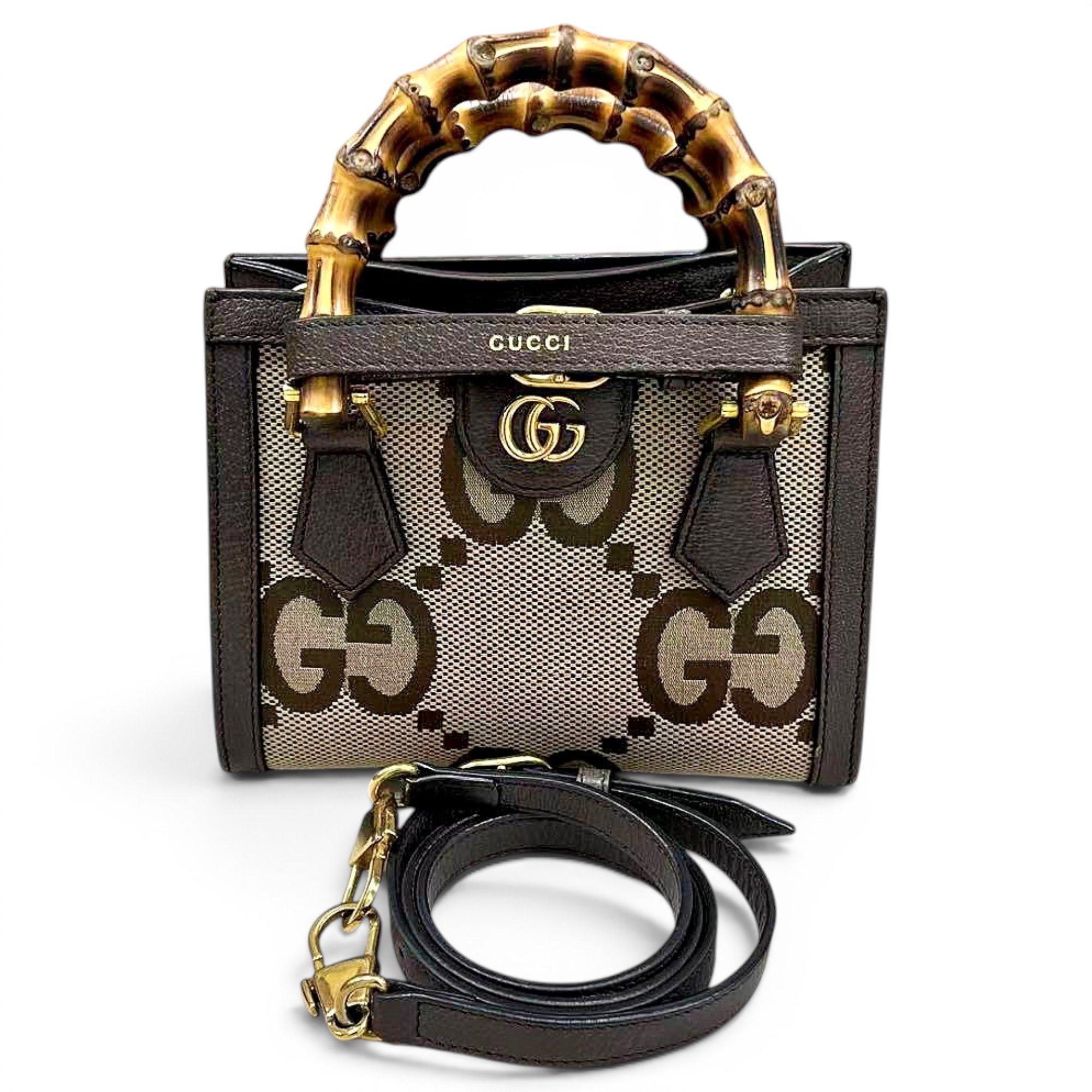Diana Bamboo leather handbag