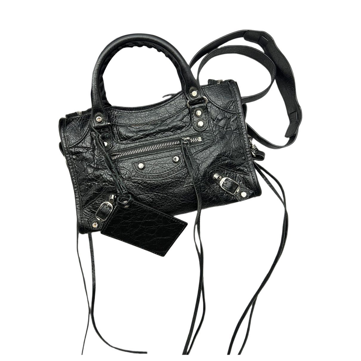 City leather handbag