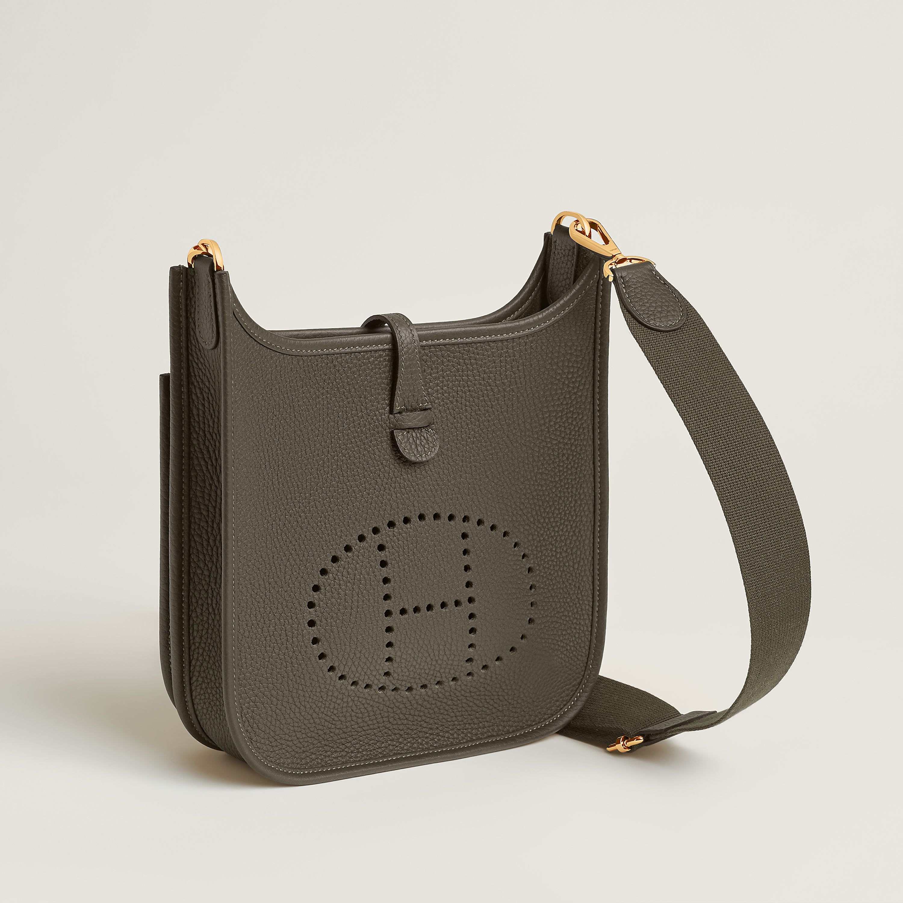 Hermès Evelyne 23 23 cm canvas Vert Loden