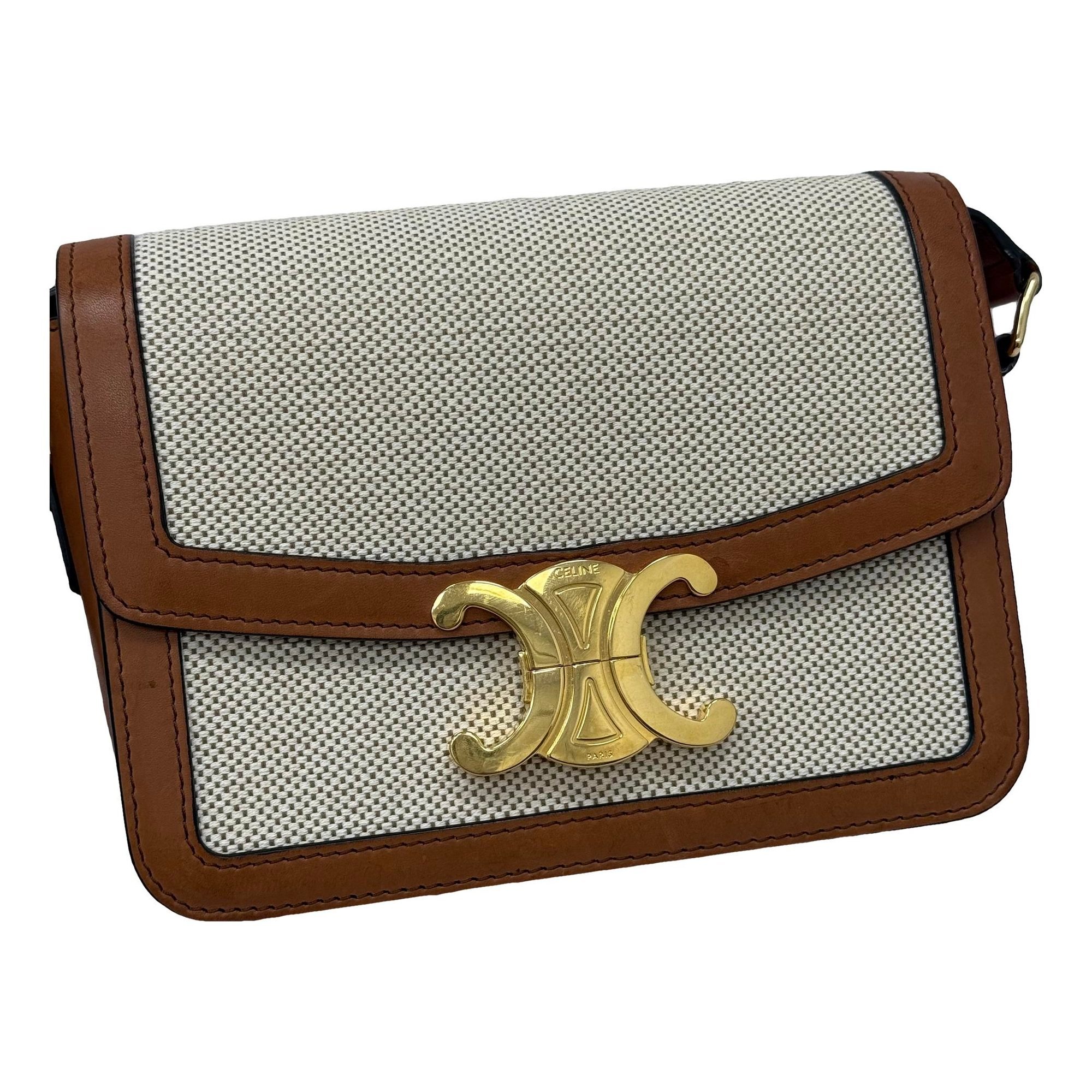 Triomphe leather handbag