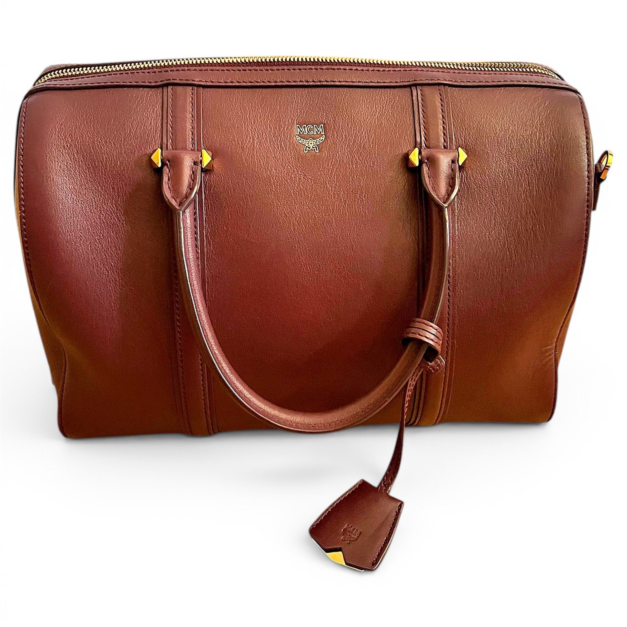 Boston leather handbag