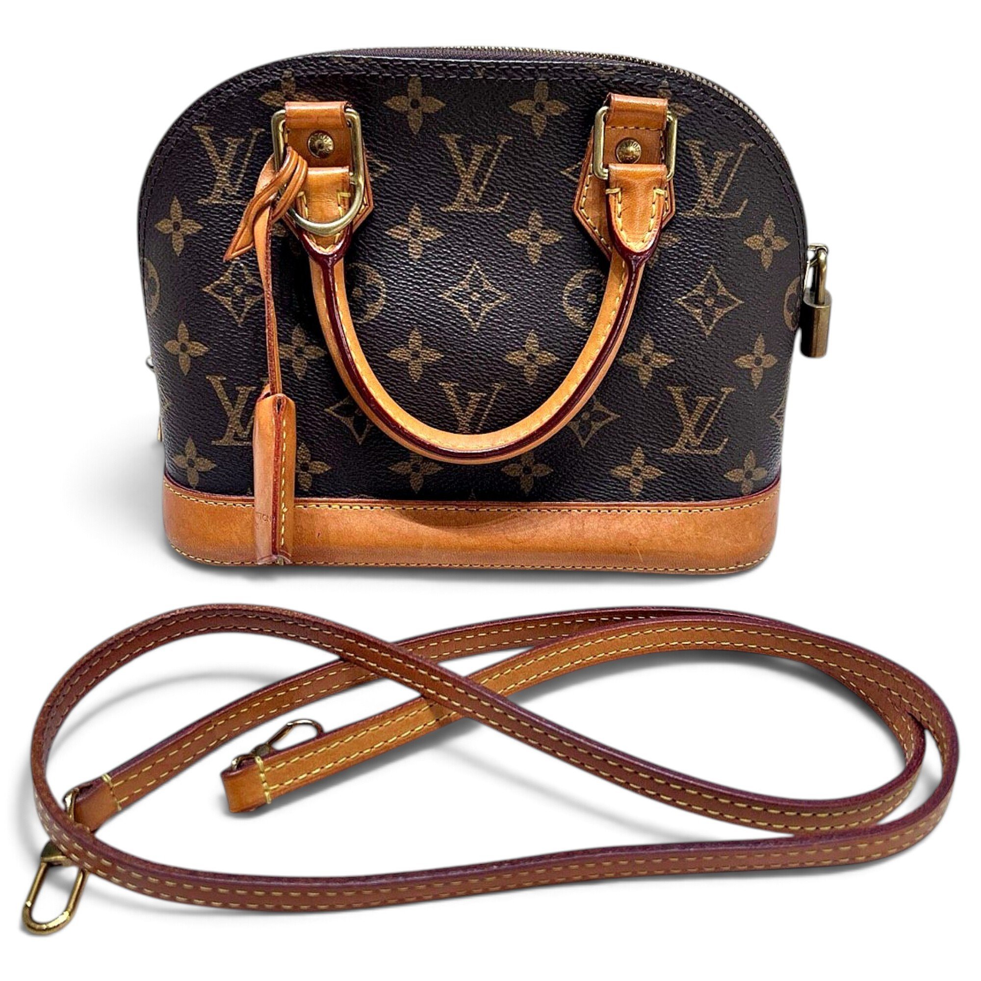 Louis Vuitton Alma BB cloth crossbody bag
