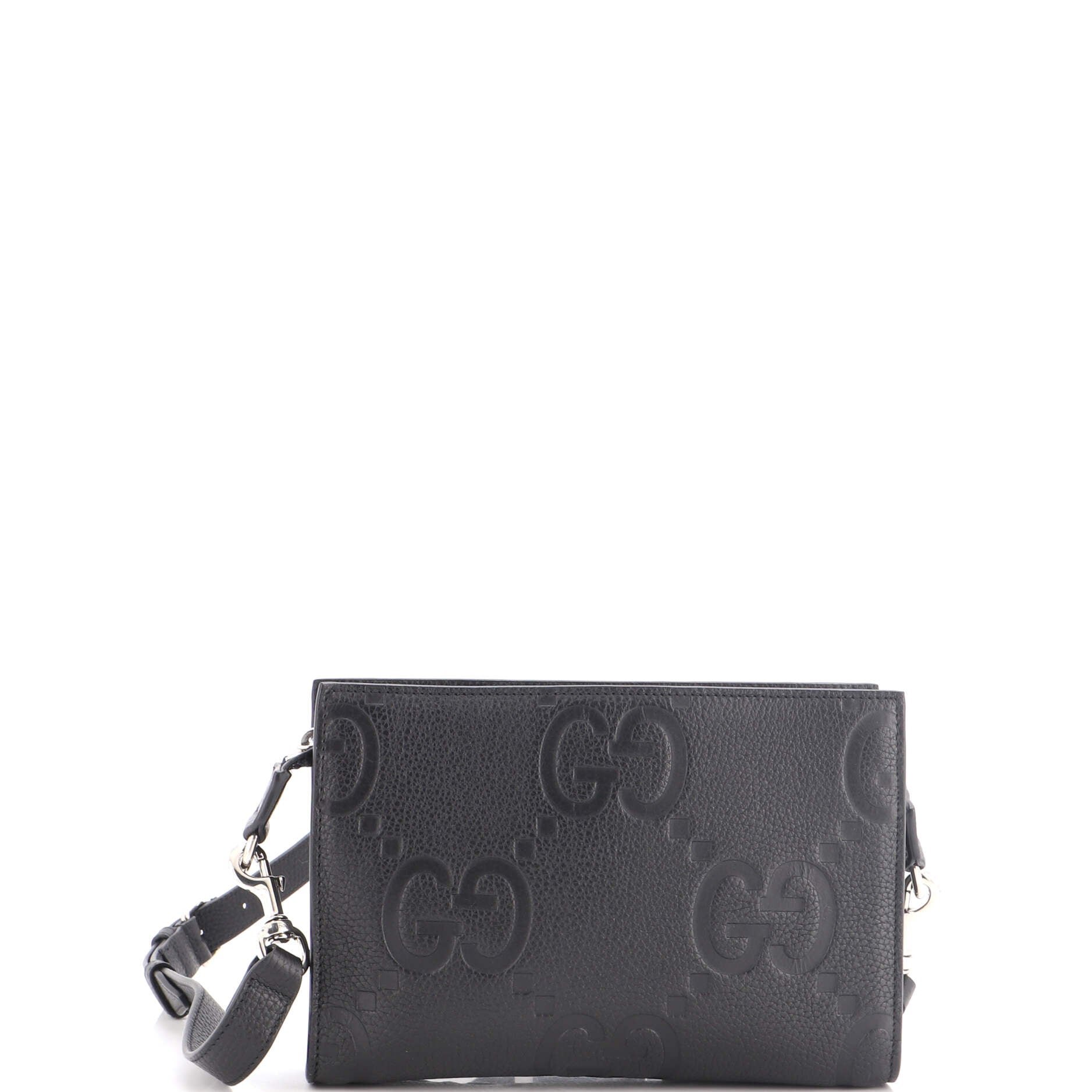 Zip Crossbody Bag Jumbo GG Embossed Leather