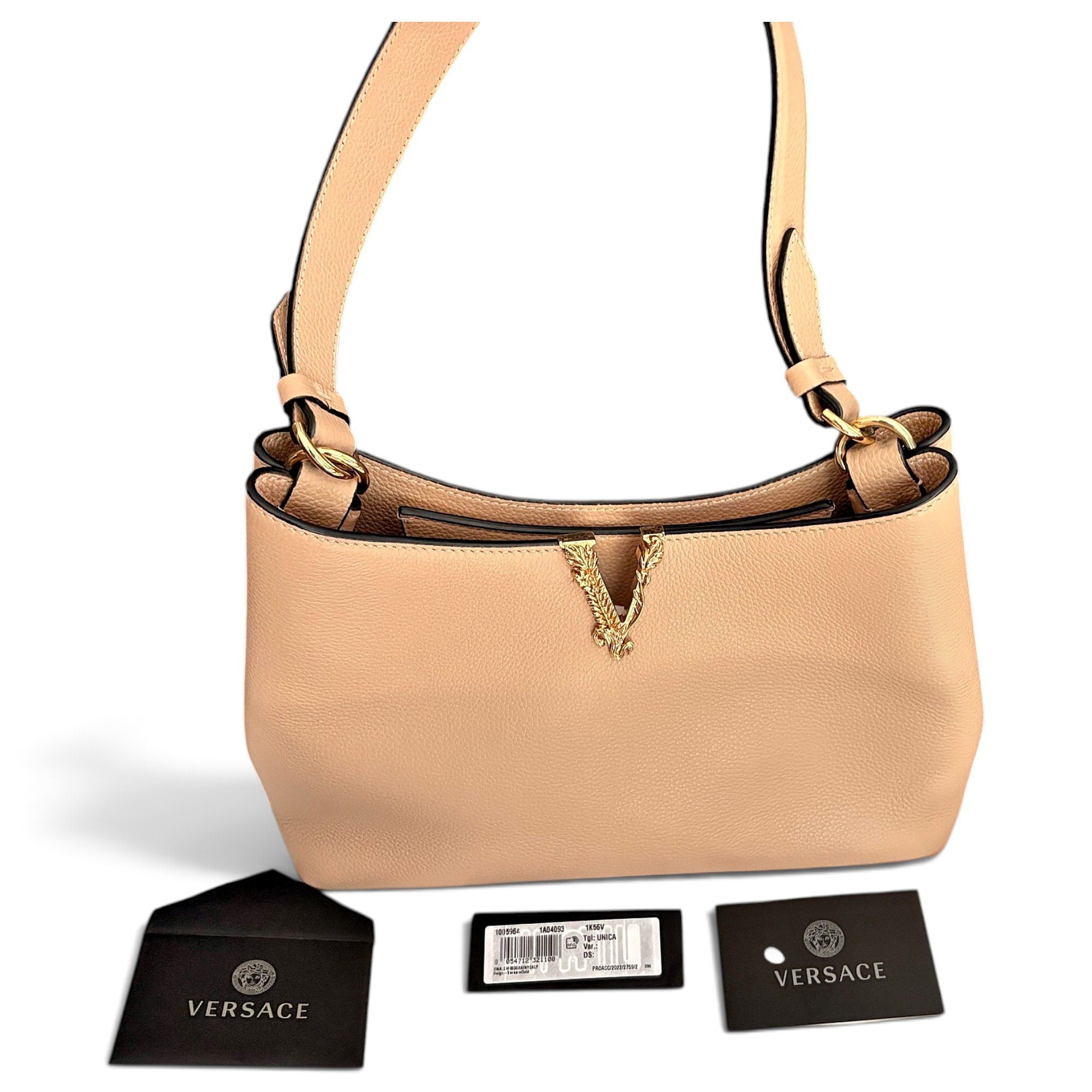 Versace Virtus leather handbag