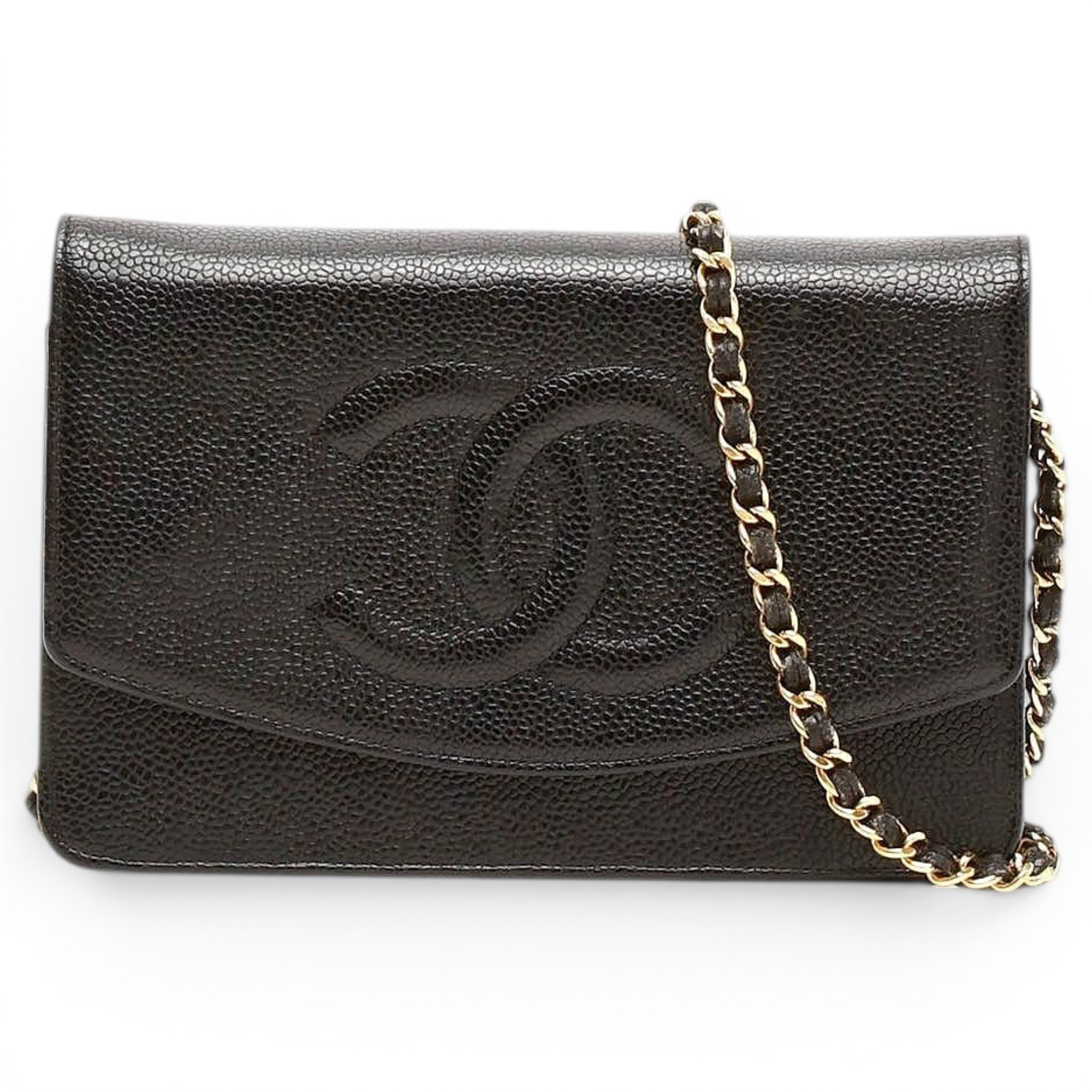 Wallet On Chain leather crossbody bag