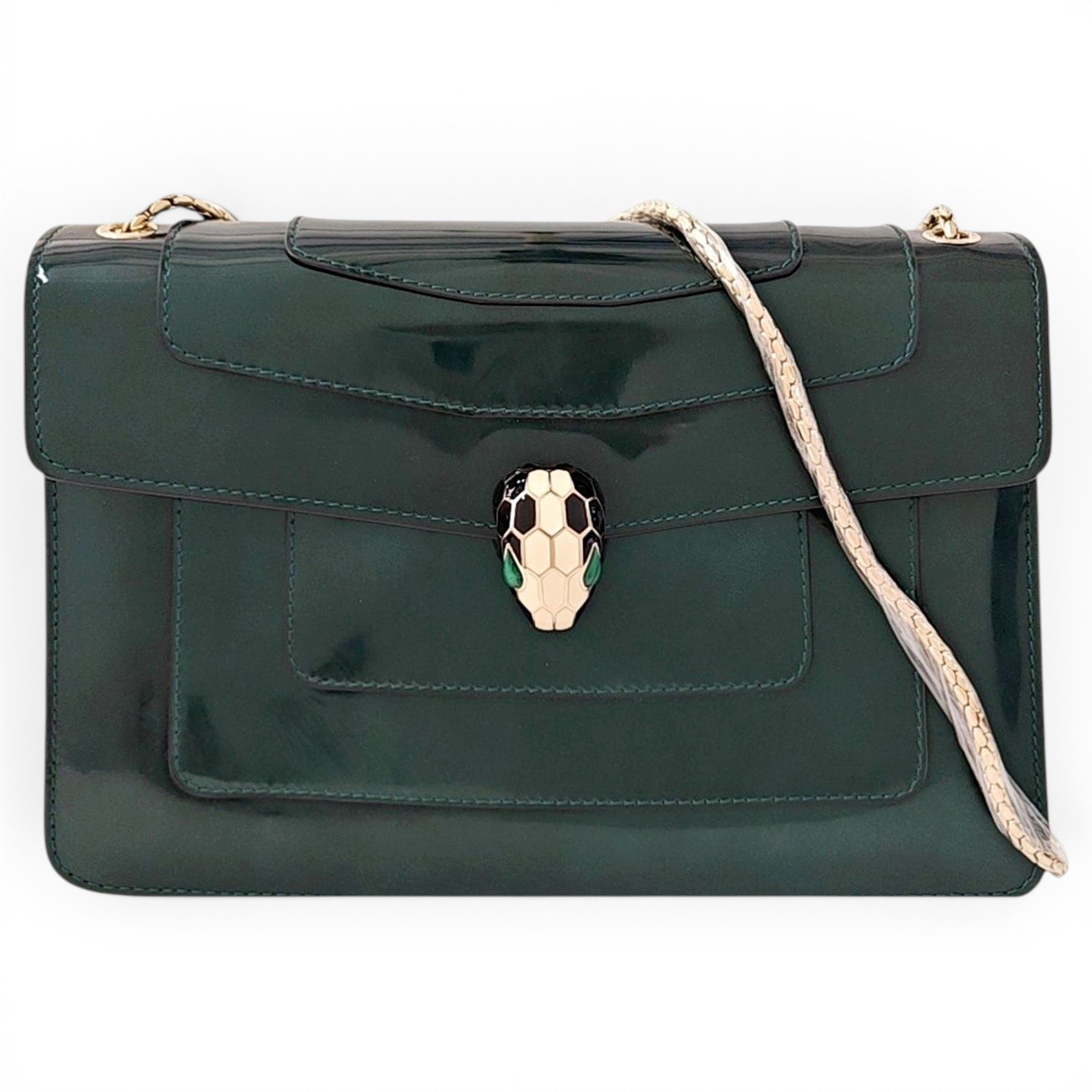 Patent leather handbag