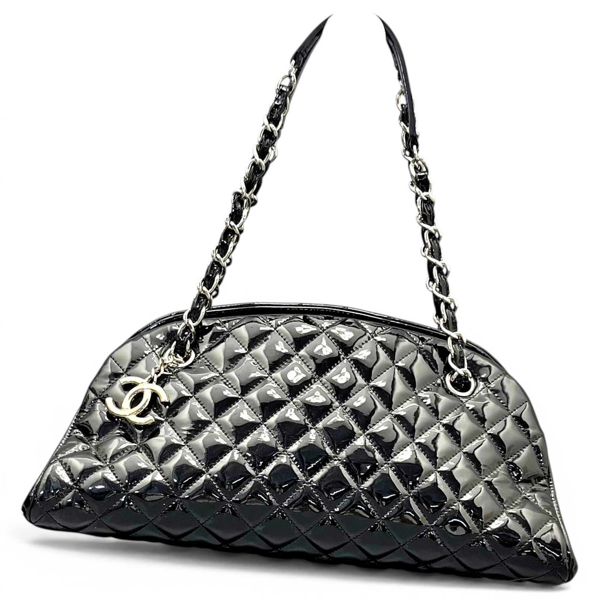 Mademoiselle patent leather handbag