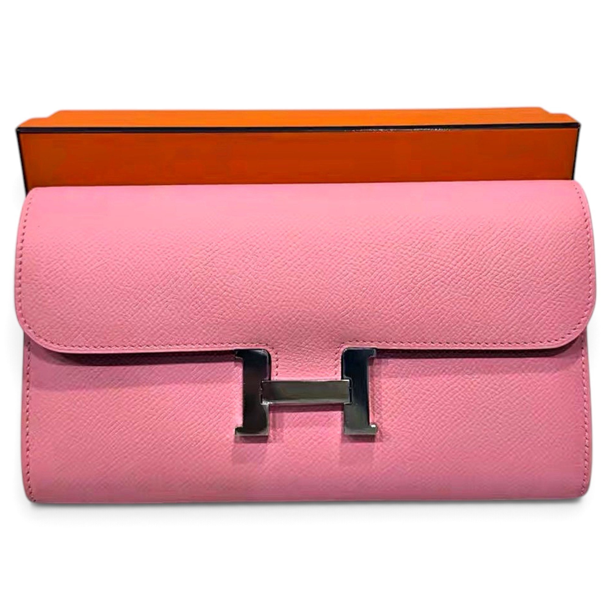 Leather clutch bag