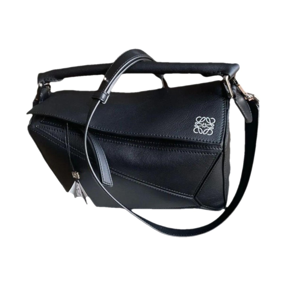 Puzzle leather handbag