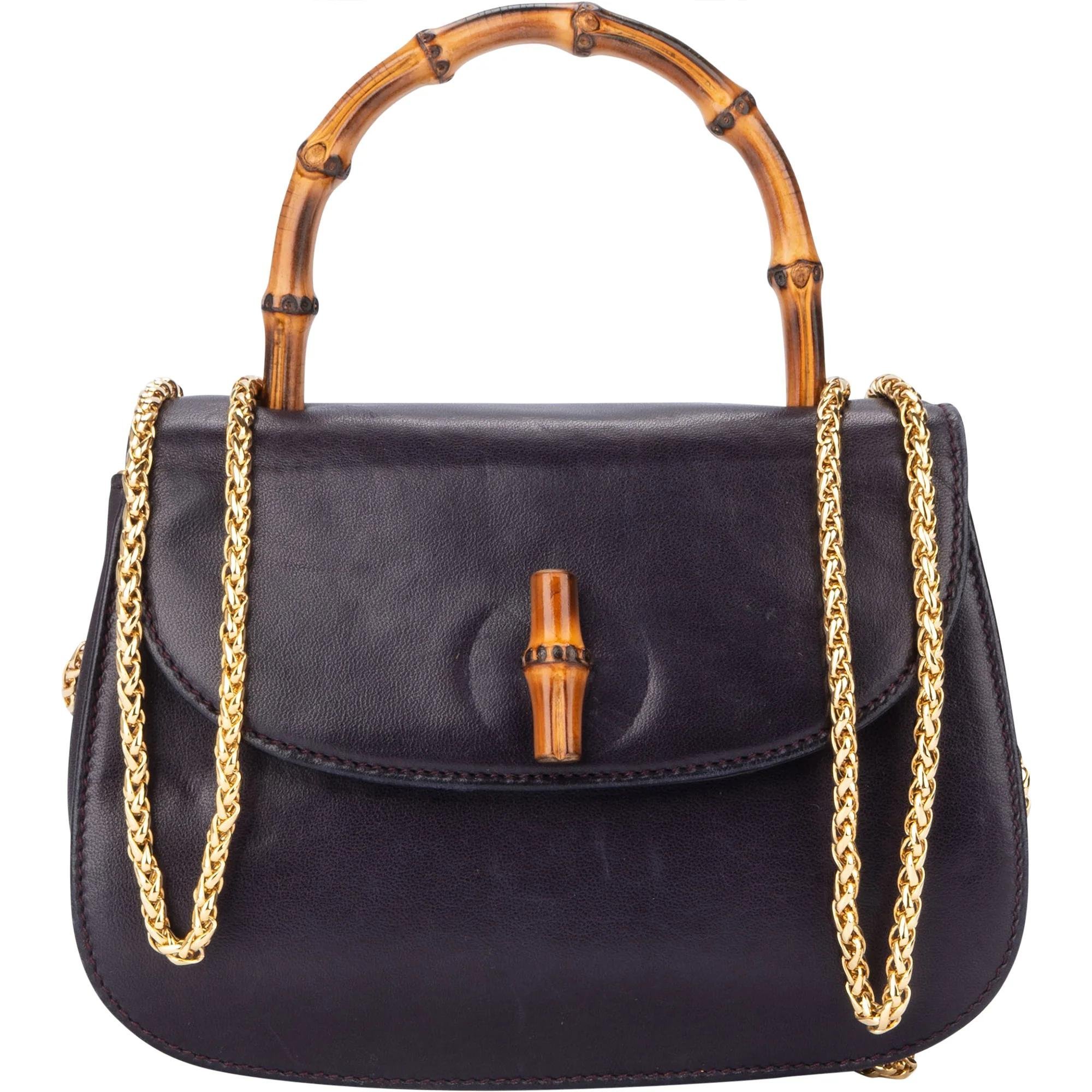 Bamboo leather handbag