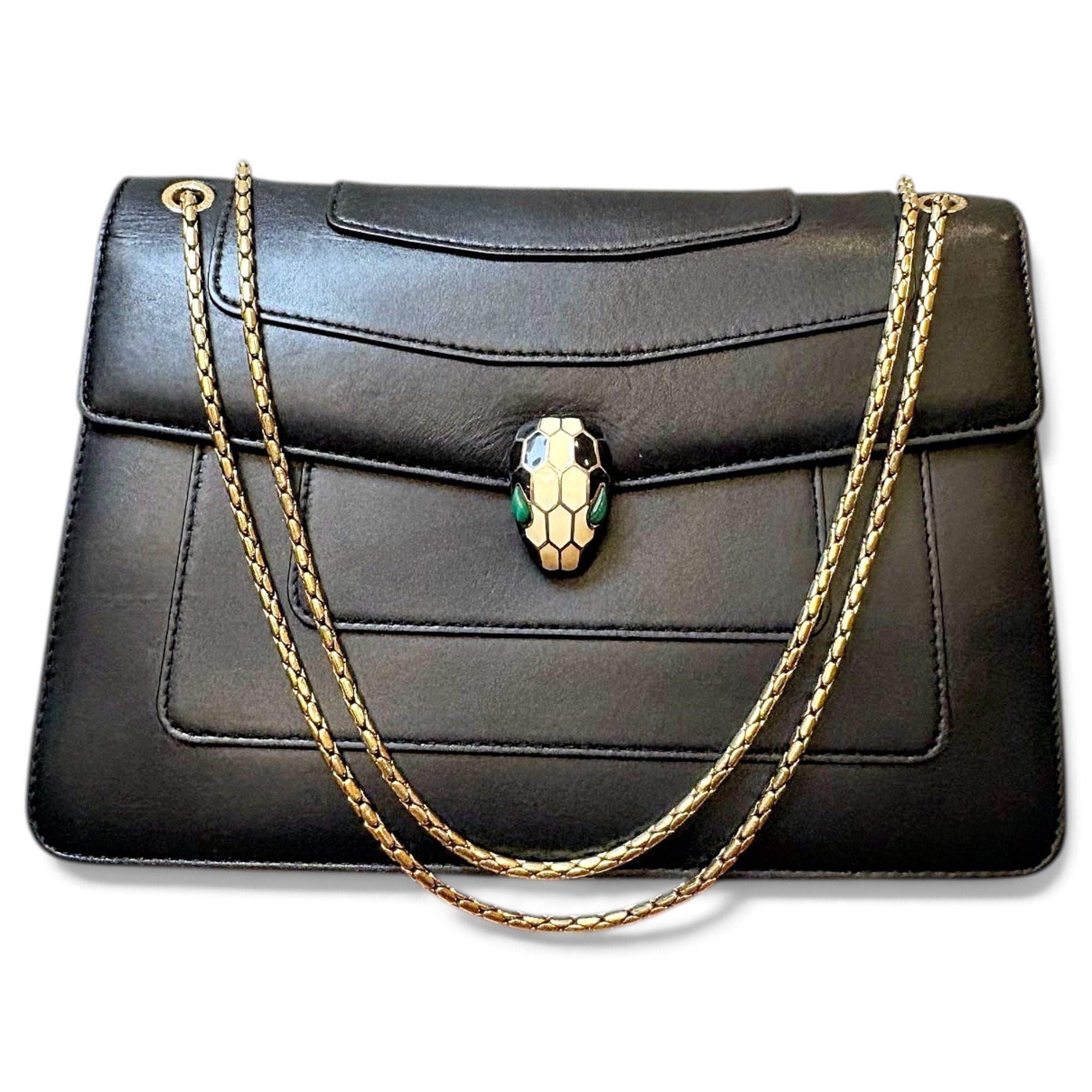 Serpenti leather handbag