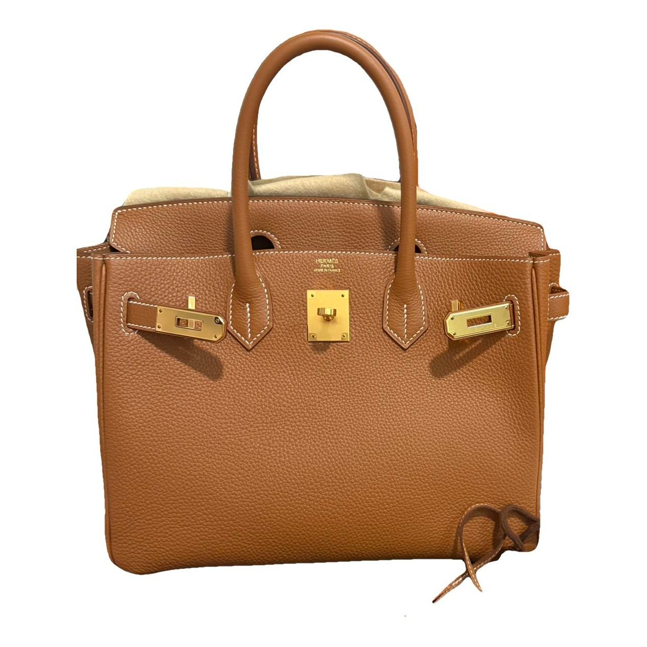 Hermes Birkin 30 Handbag Gold Togo Leather 2023