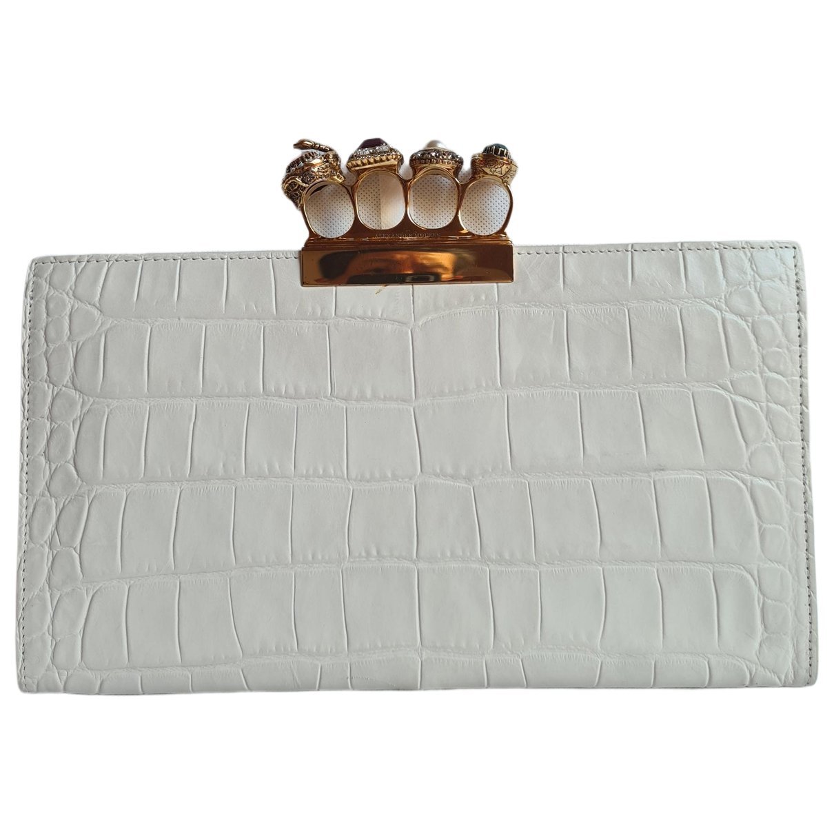 Alexander McQueen Knuckle leather clutch bag