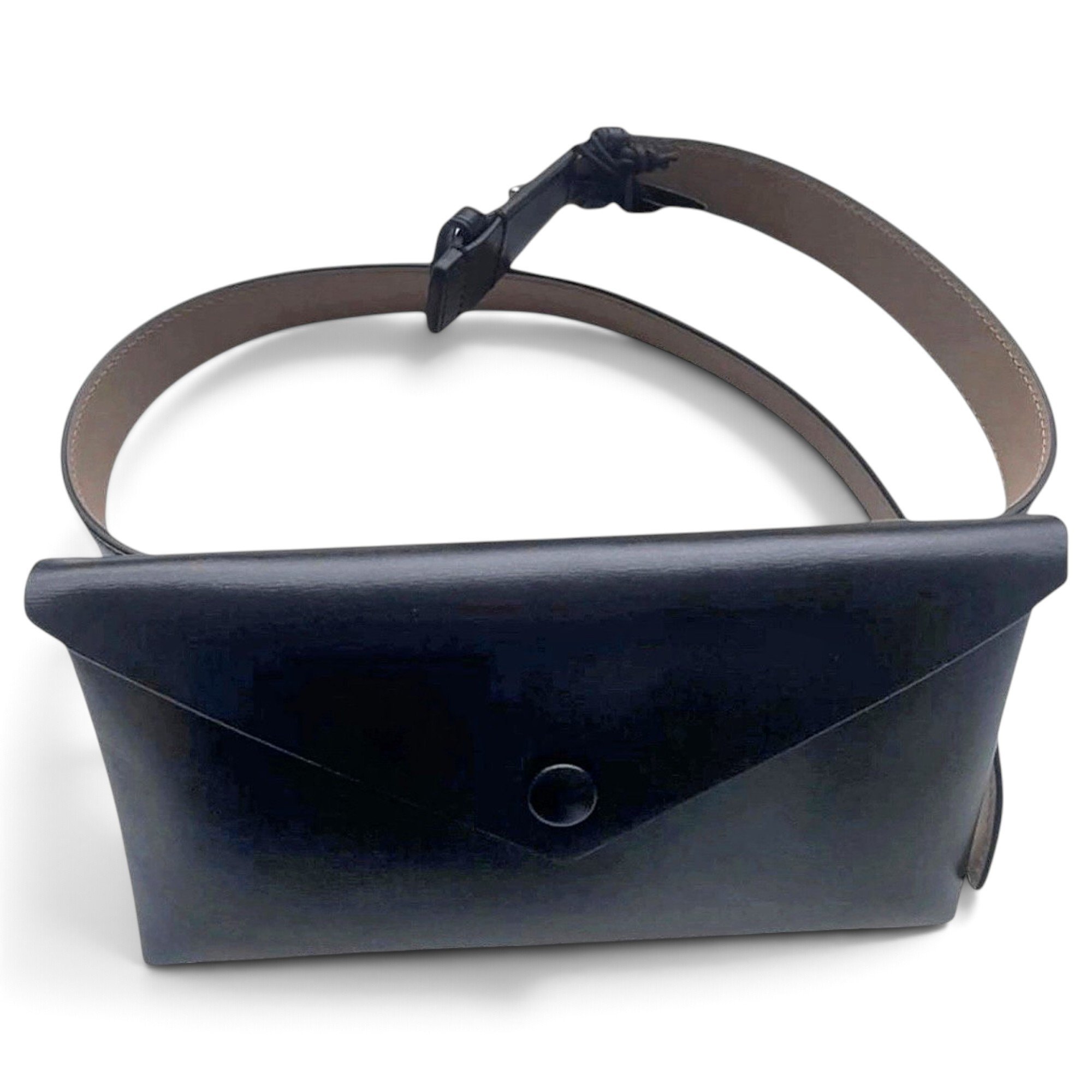 Leather clutch bag