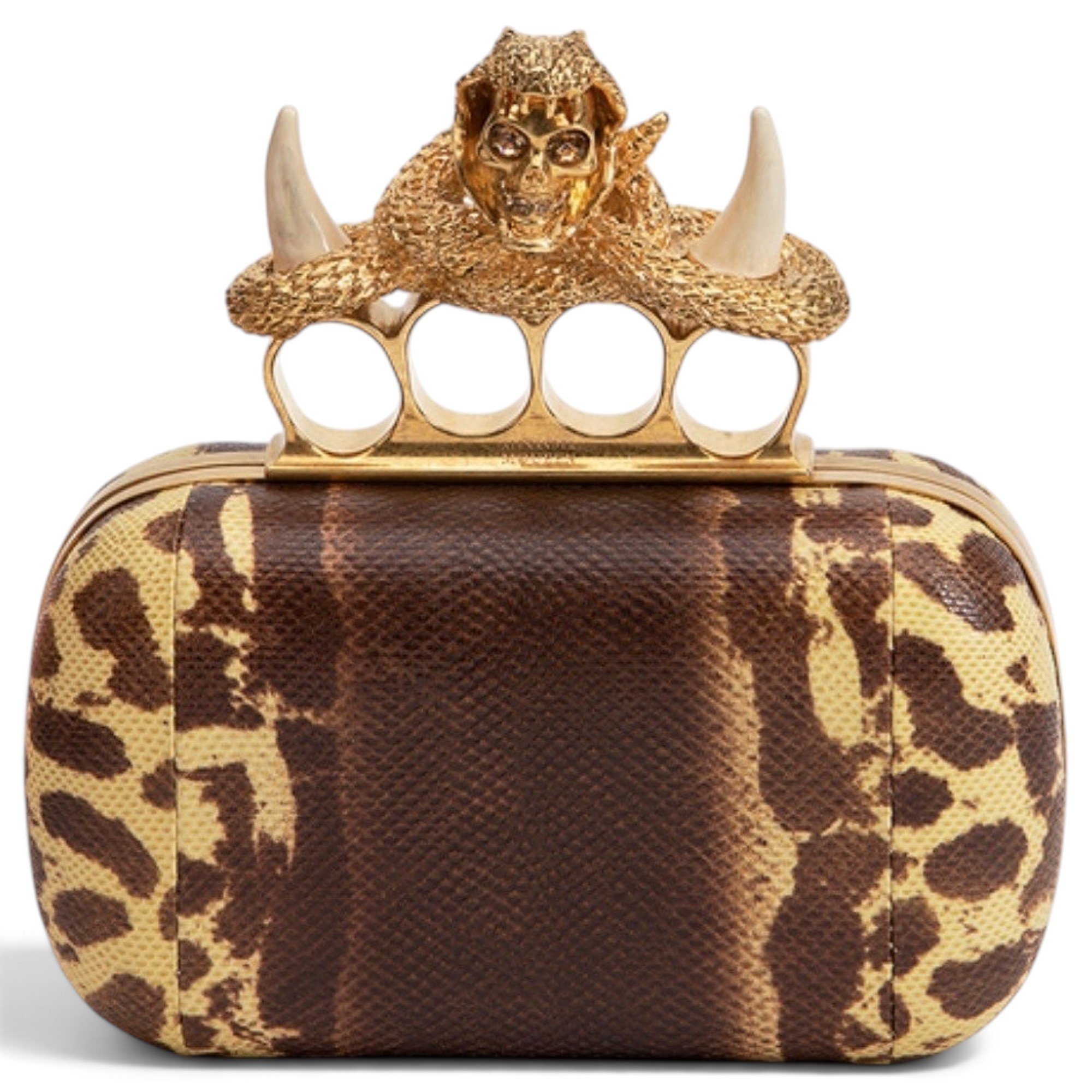 Alexander McQueen Knuckle leather clutch bag