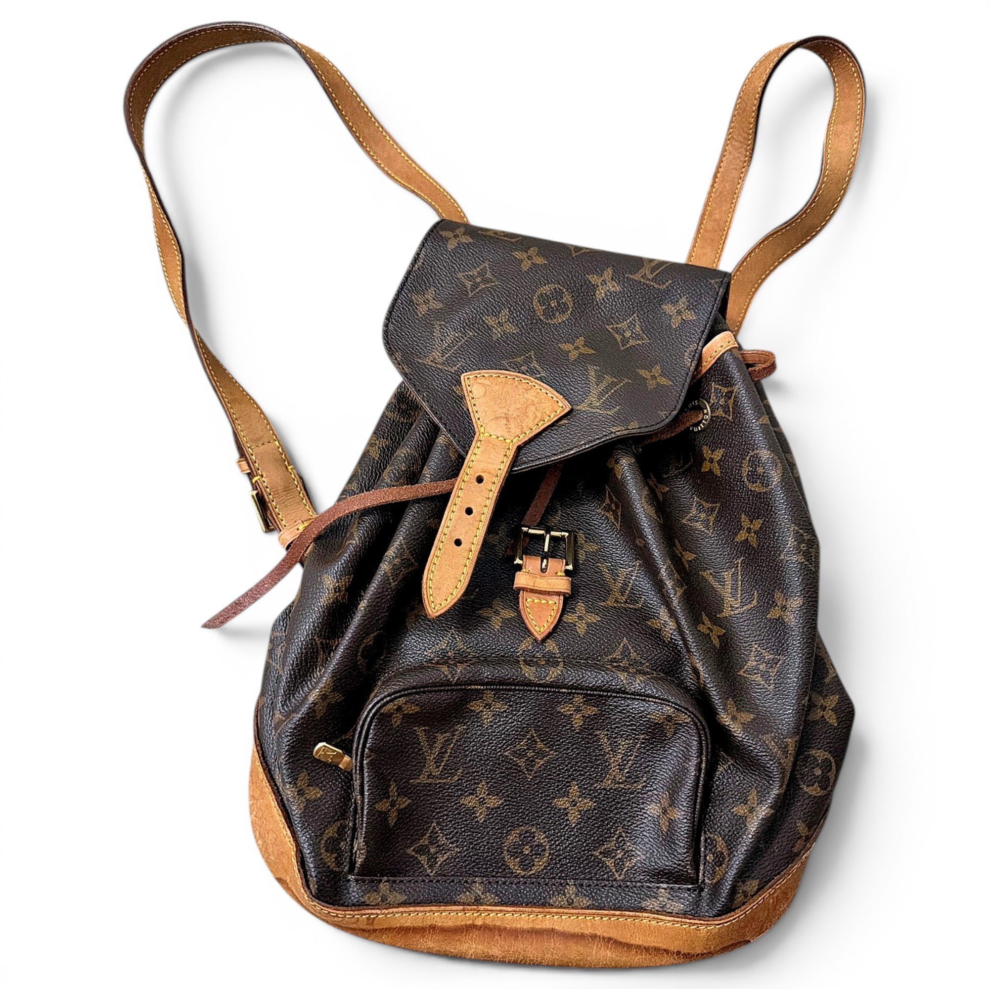 Montsouris Vintage leather backpack