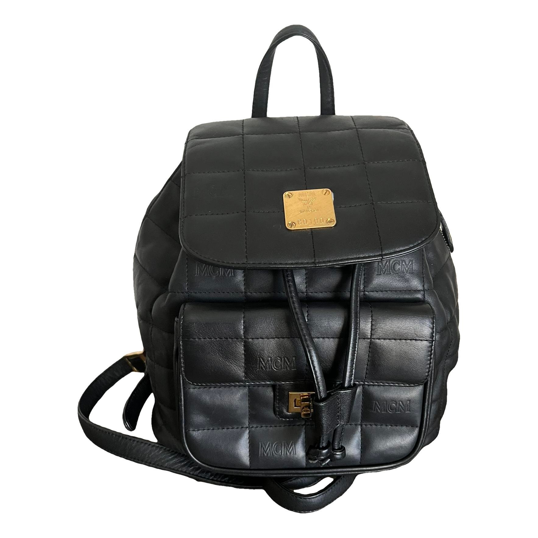 Leather backpack