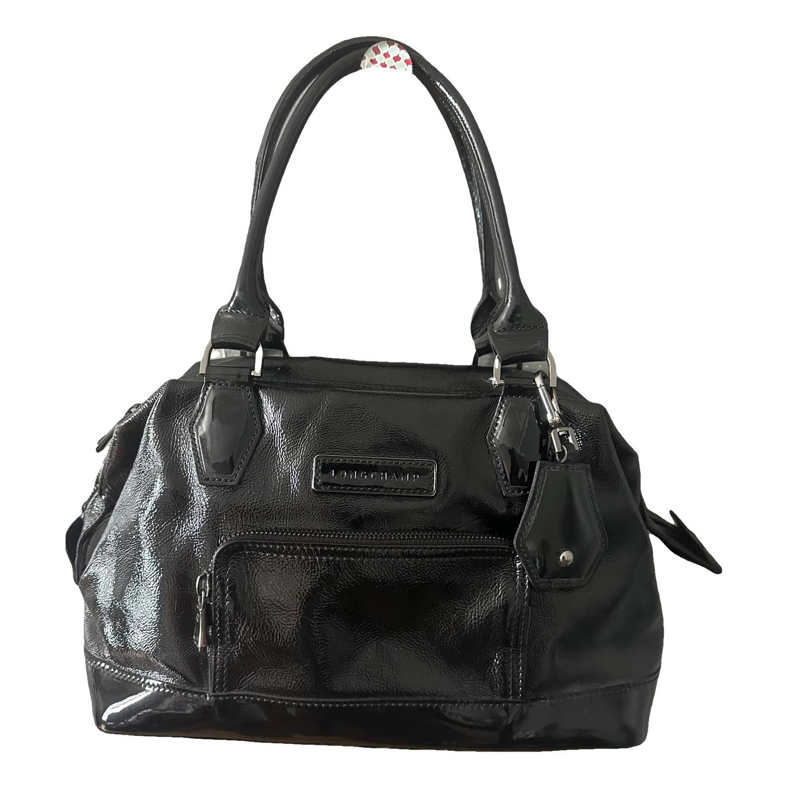 Patent leather handbag