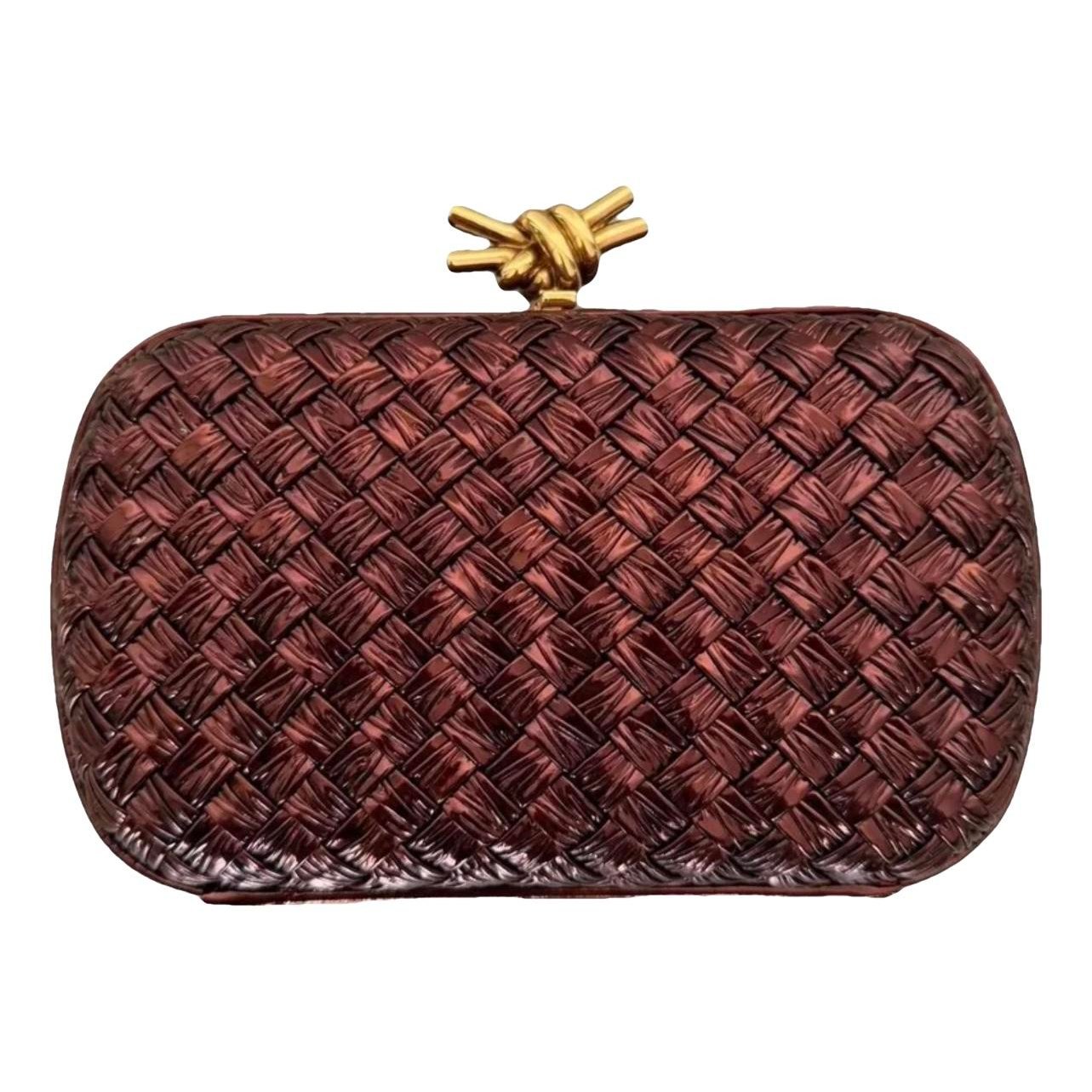 Pochette Knot leather clutch bag