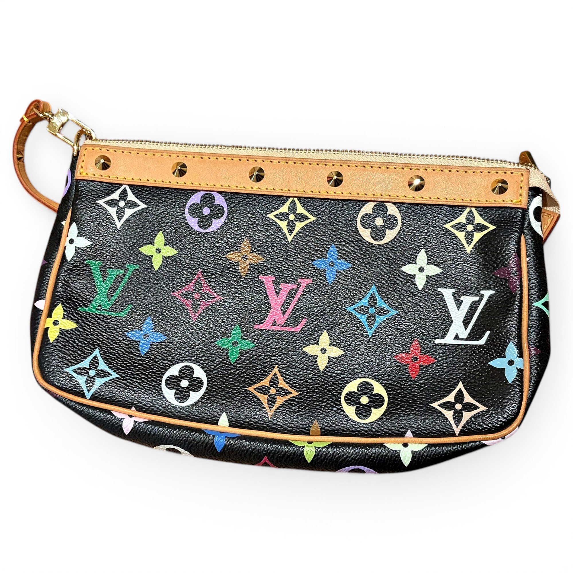 Leather clutch bag