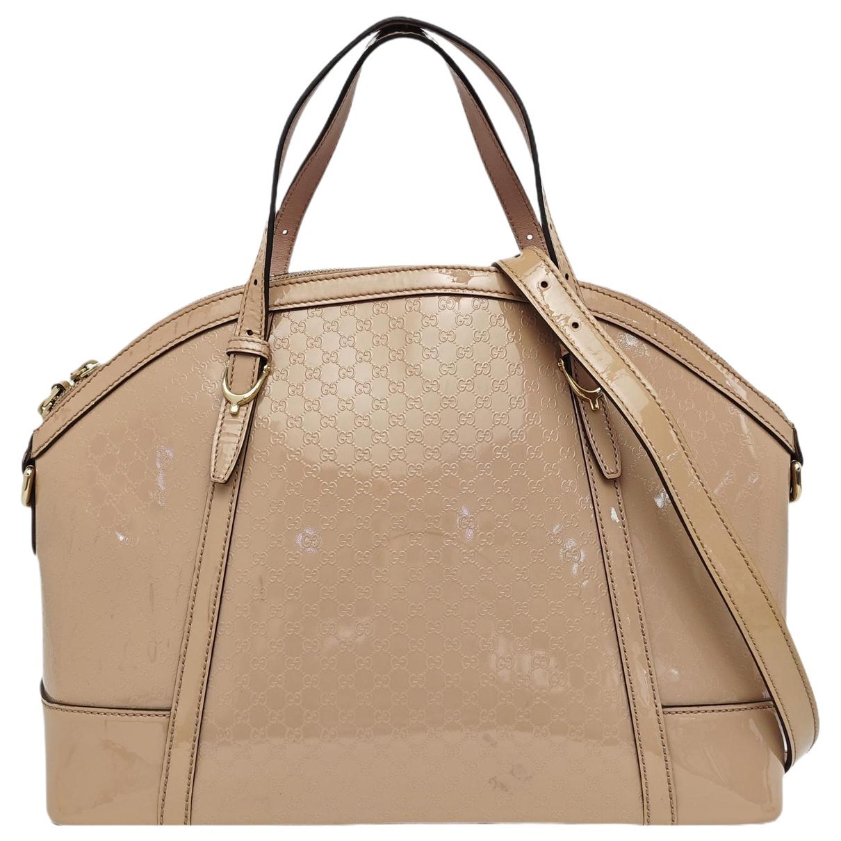 Patent leather handbag