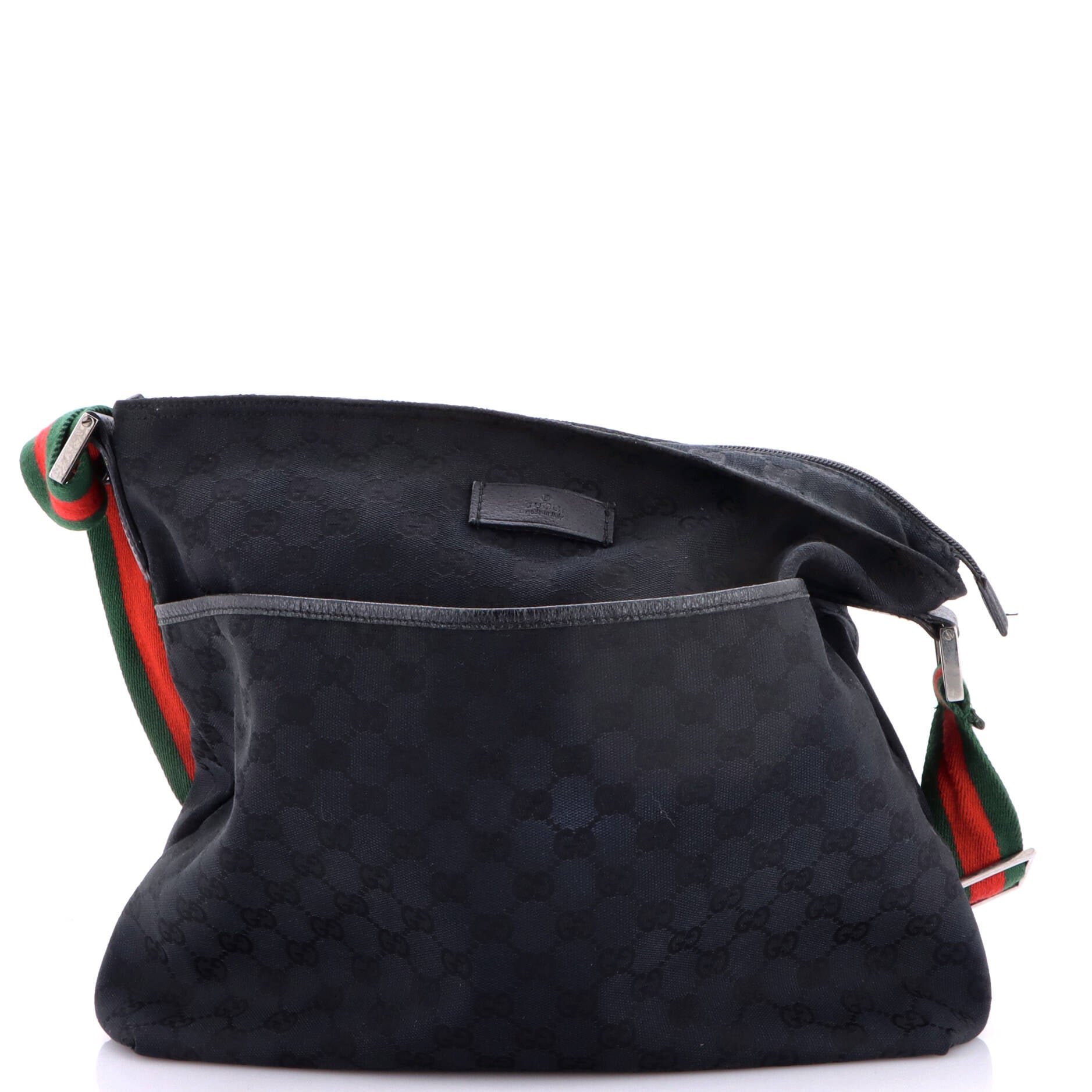 Front Pocket Web Messenger GG Canvas Medium