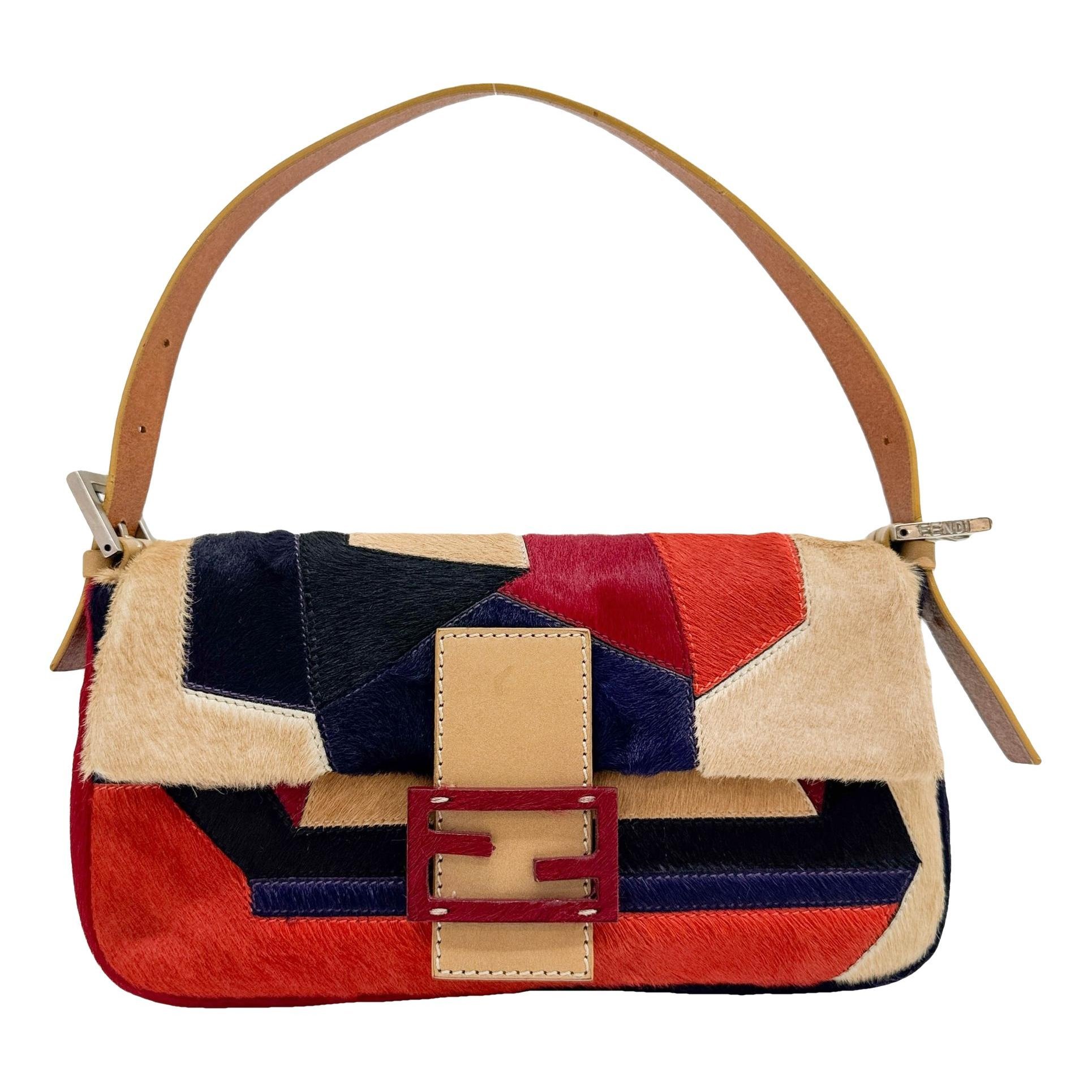 Baguette pony-style calfskin handbag