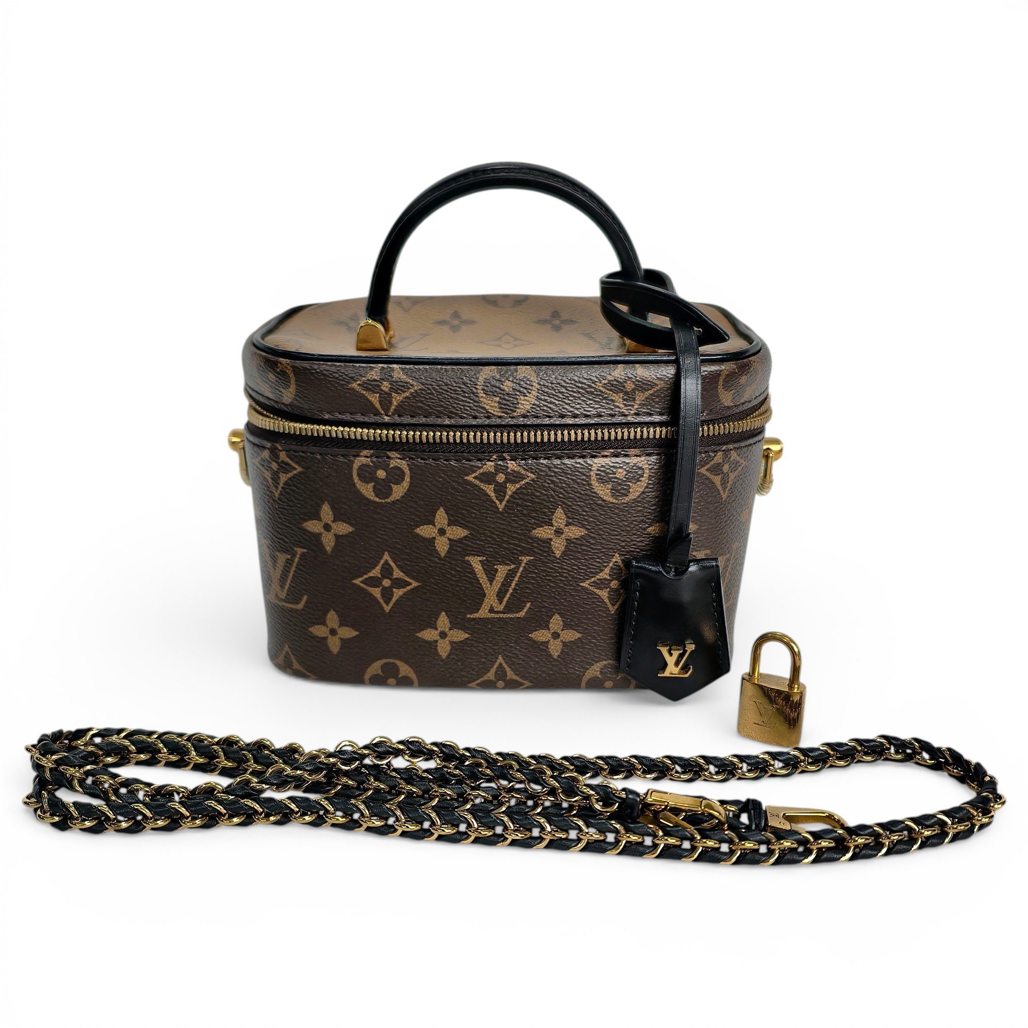 Vanity leather handbag