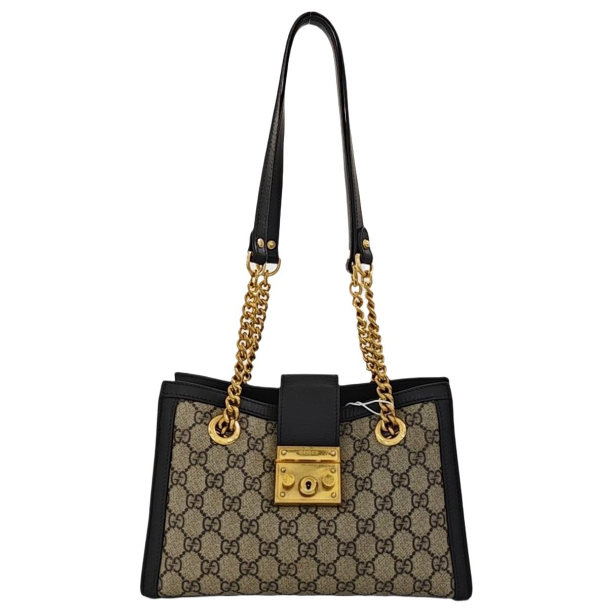 Padlock leather handbag