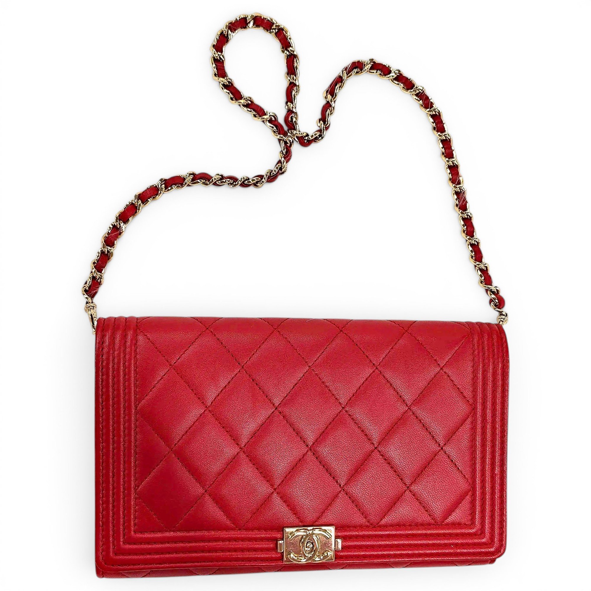 Wallet On Chain Boy leather handbag