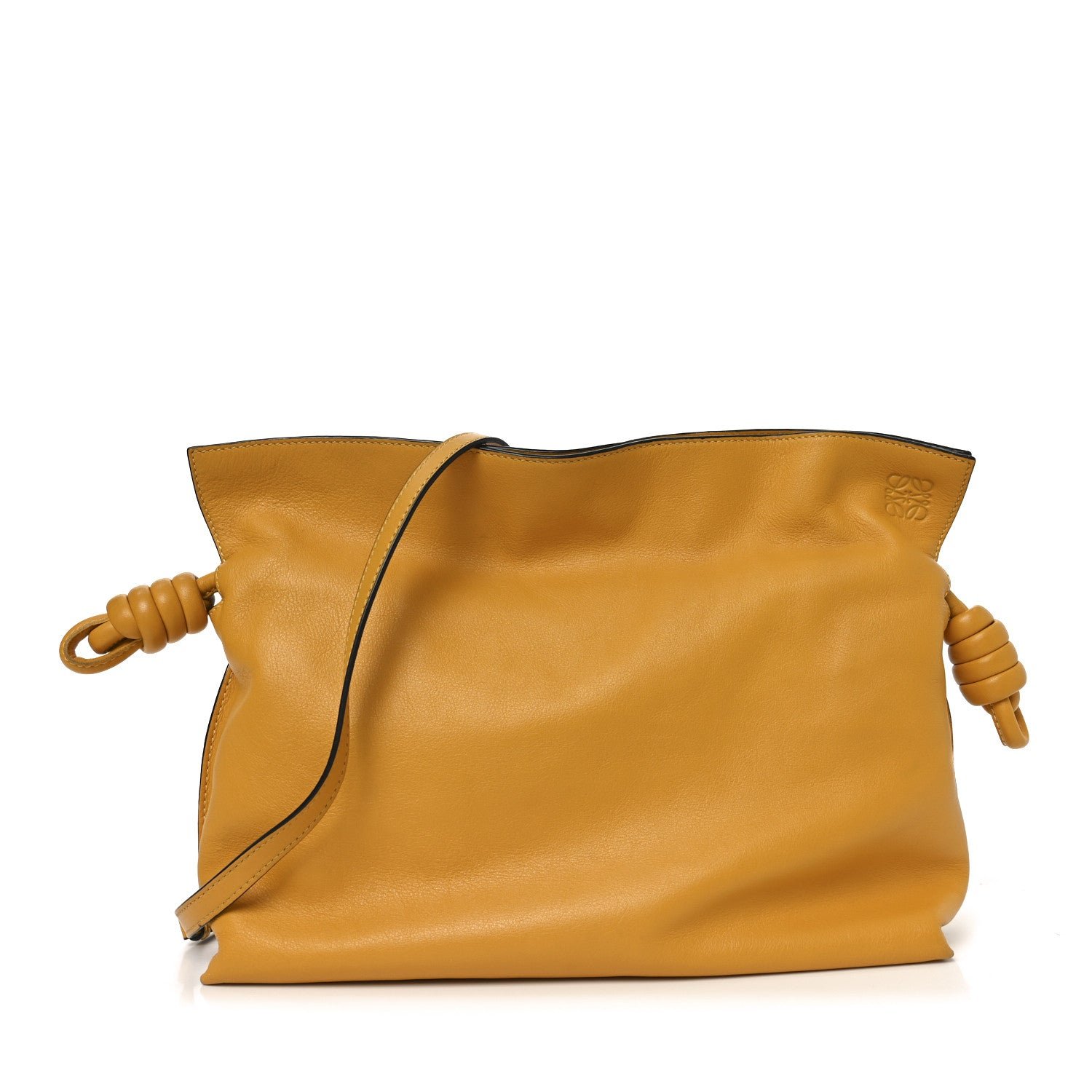 Loewe Nappa Medium Flamenco Knot Bag Mustard