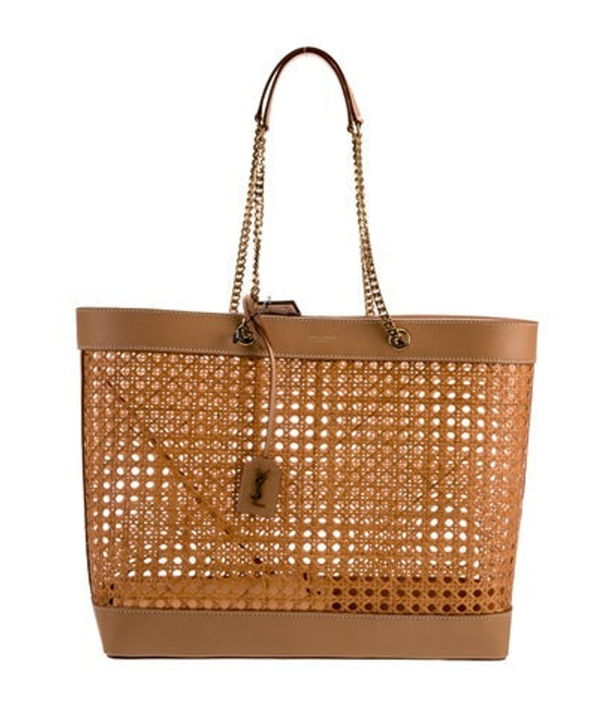 Saint Laurent Laurent Wicker Tote East West