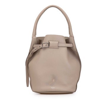 Calf Leather Leather Big Bag Bucket