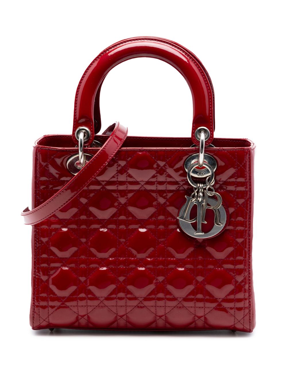 2011 Medium Patent Cannage Lady Dior satchel