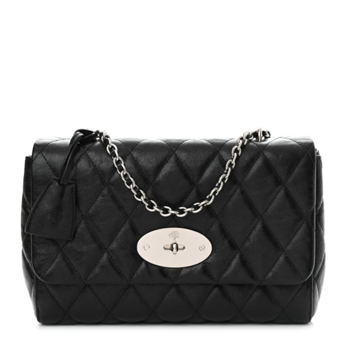 Mulberry Shiny Buffalo Medium Lily Flap Black