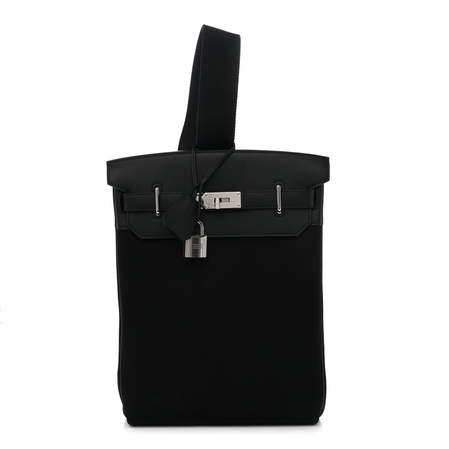 Hermes Woolycot Swift Hac a Dos GM Backpack Black