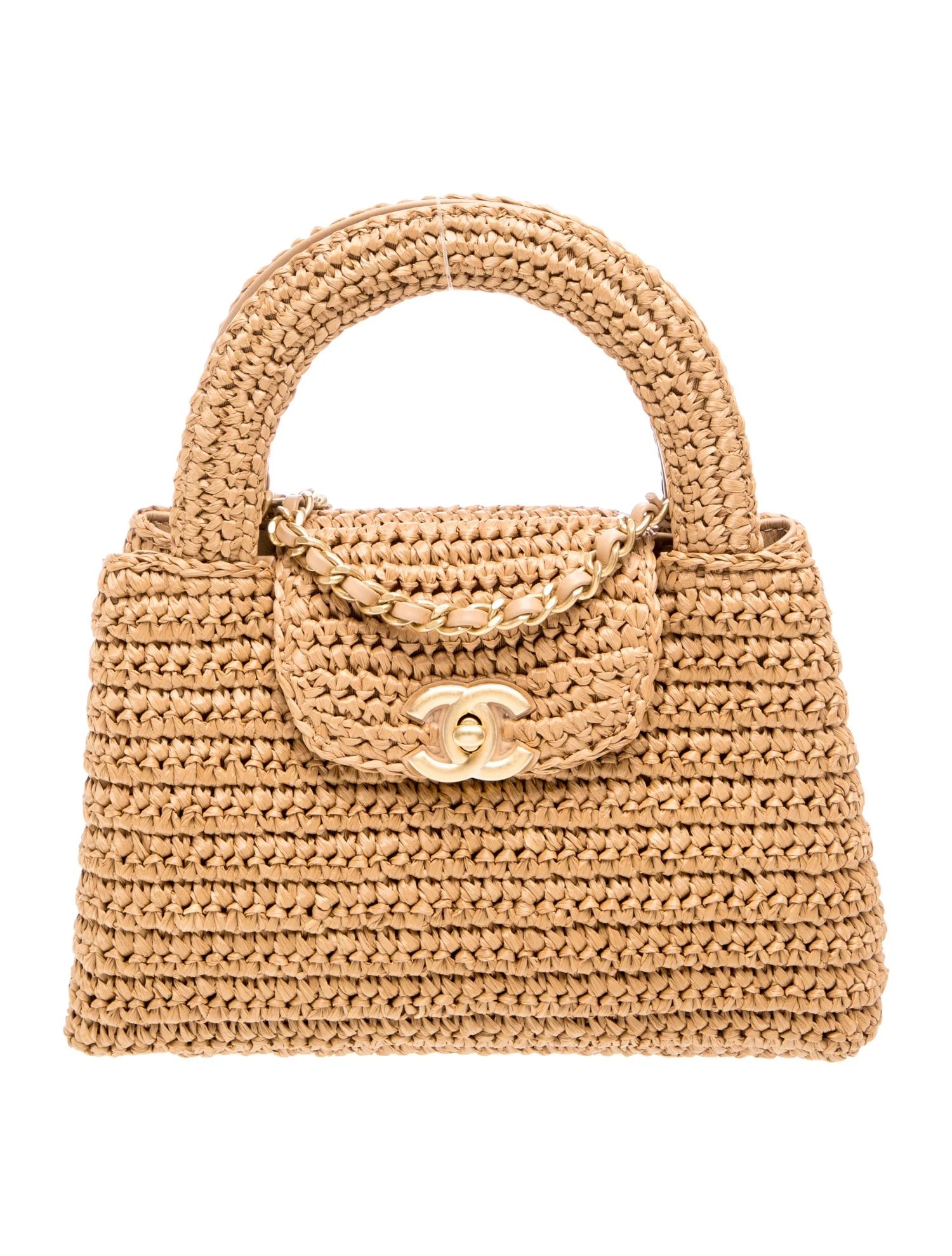 Raffia Nano Kelly Shopper