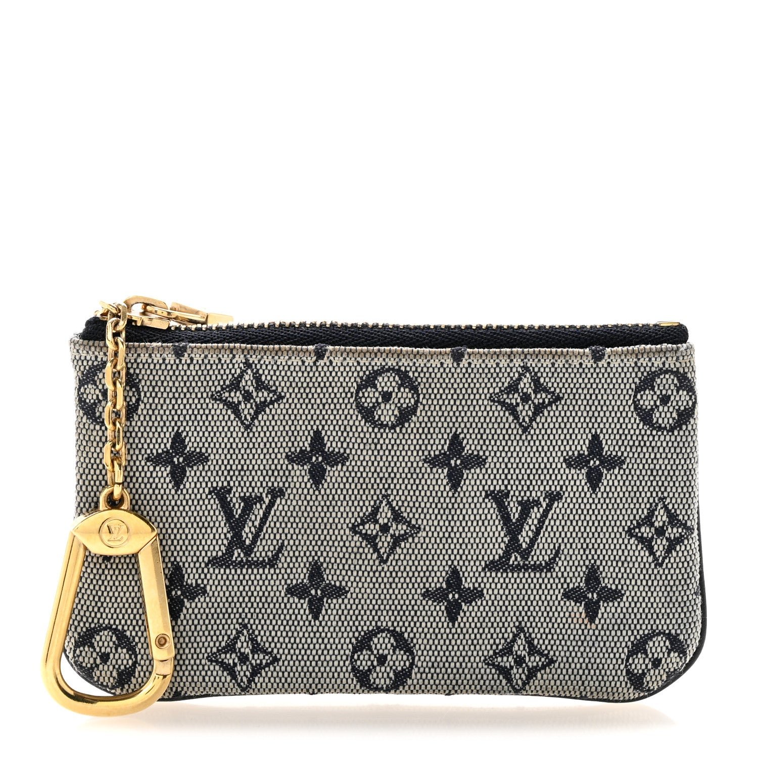 Louis Vuitton Mini Lin Key Pouch Blue