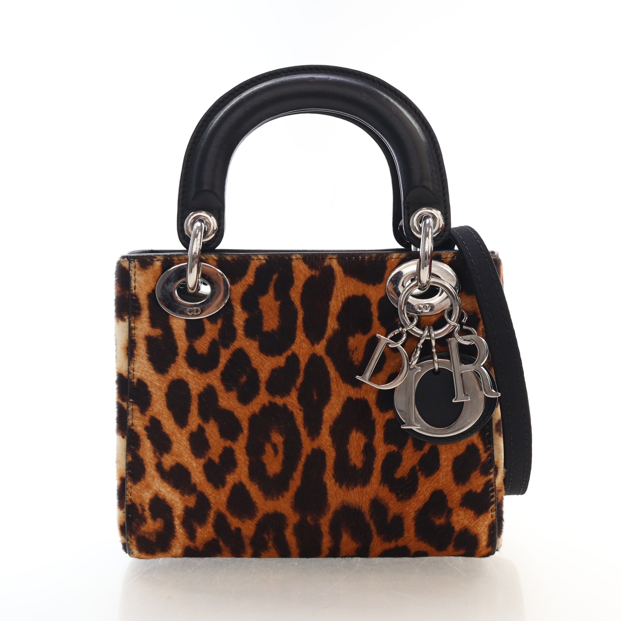 Christian Dior Small Pony Hair Leopard Print Lady Dior