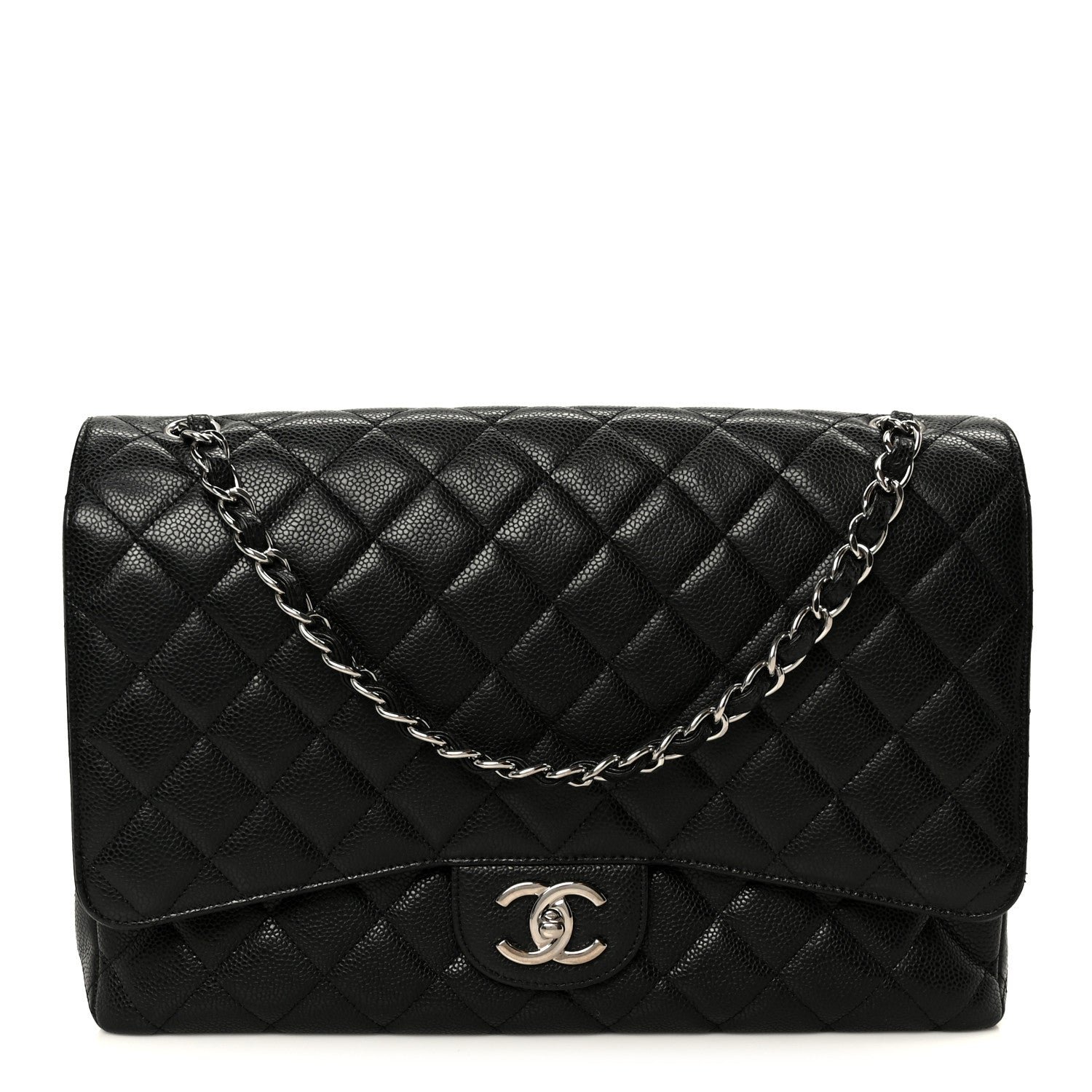 Chanel Caviar Quilted Maxi Double Flap Black
