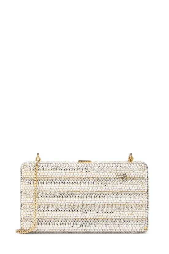 Gold Crystal Minaudiere Small