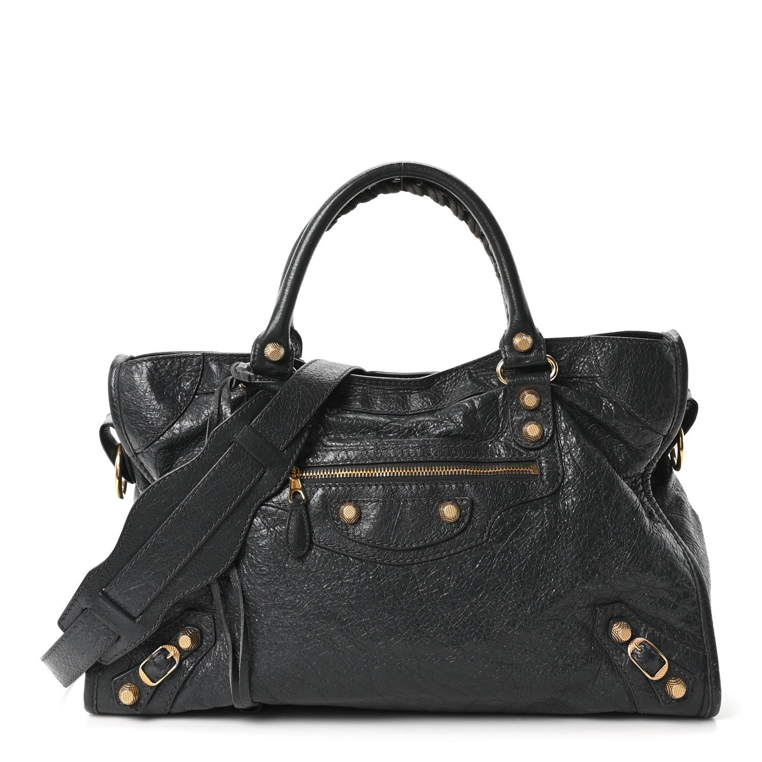 Balenciaga Agneau Giant 12 Gold Hardware City Anthracite