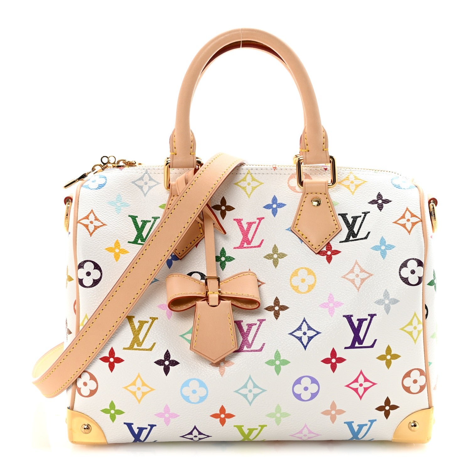 Louis Vuitton Louis Vuitton LV X TM Monogram Multicolor Speedy Bandouliere 25 White