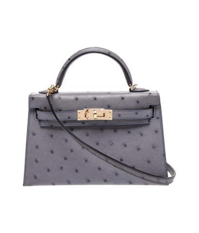 Hermes Special Order Ostrich Mini Kelly Ii Sellier 20